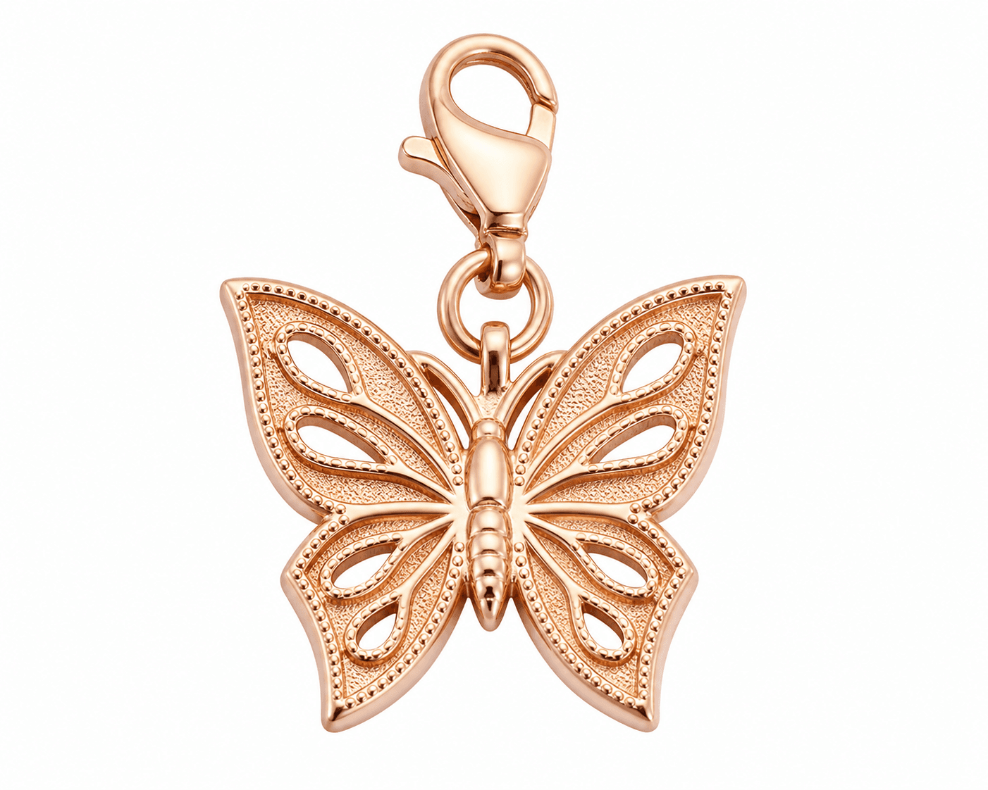 Whimsy Wing Filigree Charm - Turquoise Mirage (316L) 3