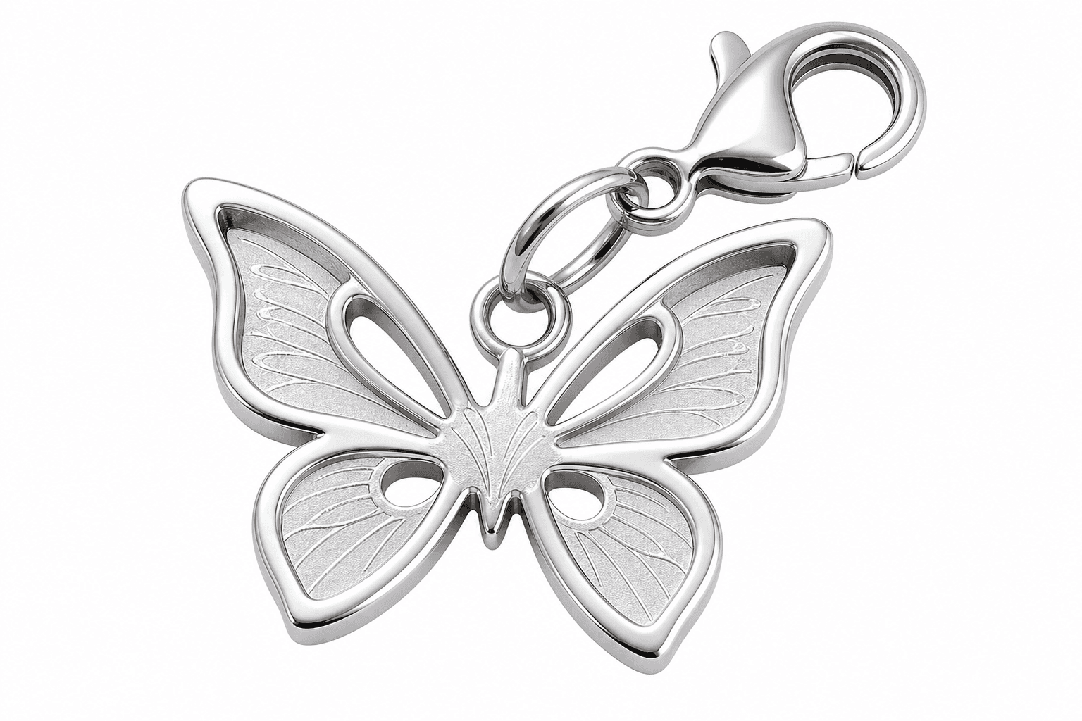 Emerald Veil Flutter 316L Stainless Steel Charm 3