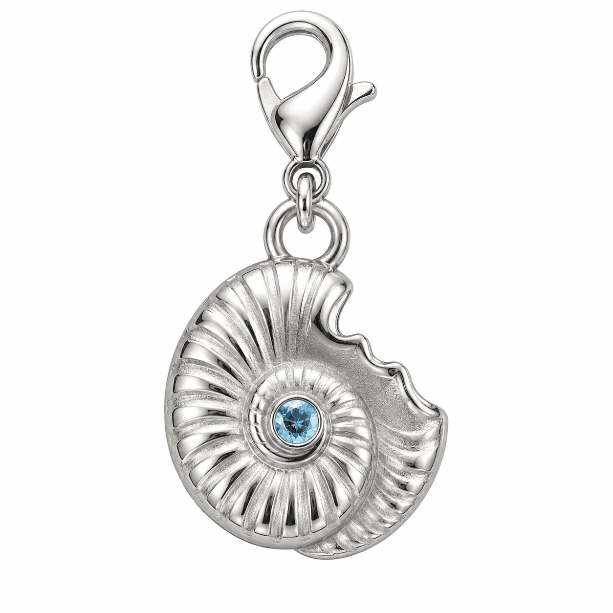 Nautilus Spiral Tide Charm - PVD Blue 316L 4