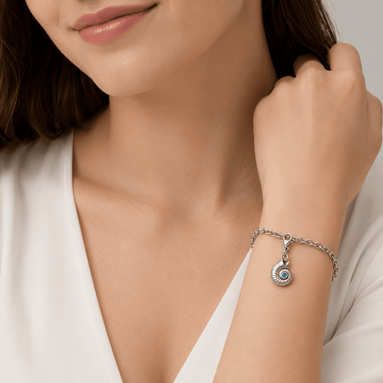 Nautilus Spiral Tide Charm - PVD Blue 316L 5
