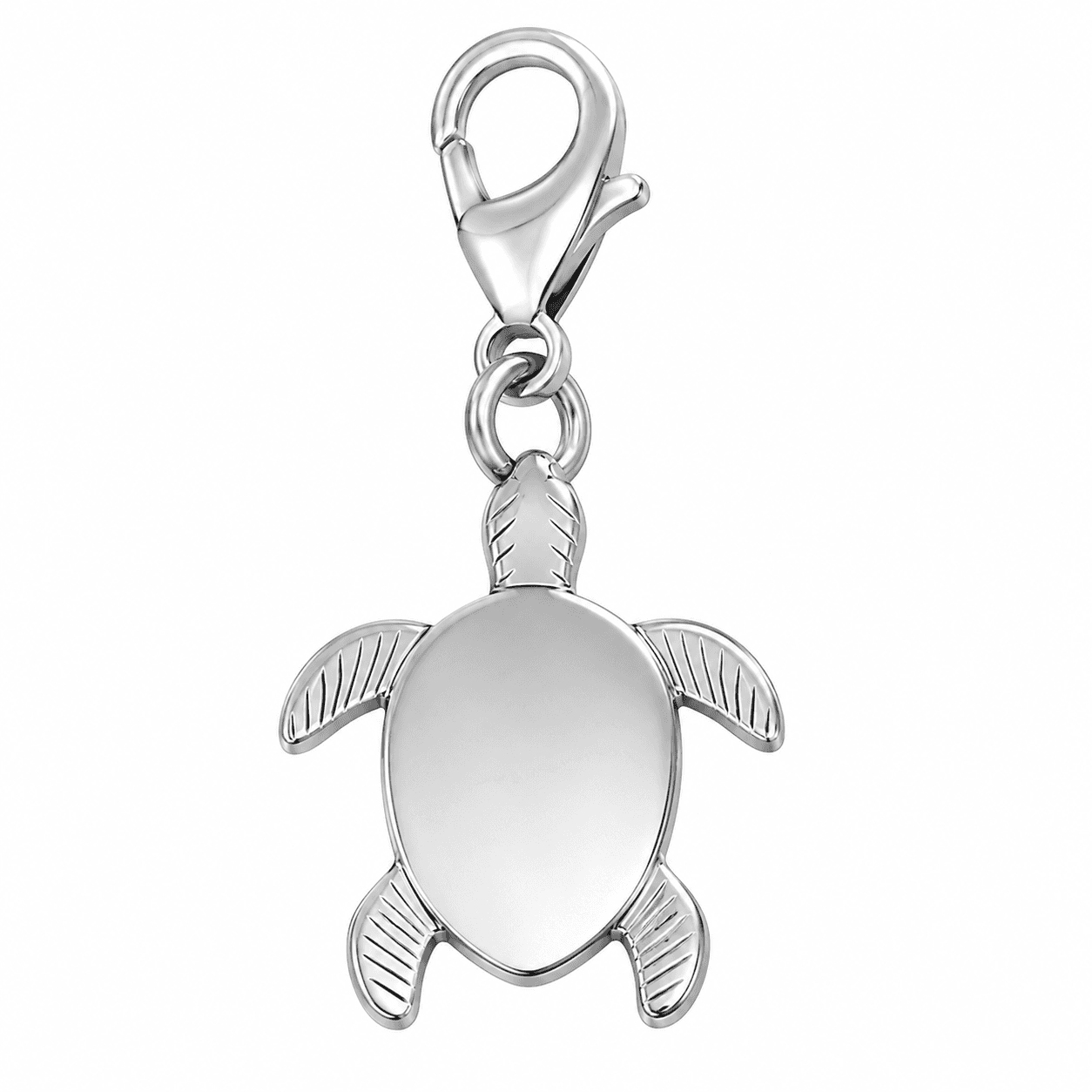 Tide Mosaic Turtle Charm – 316L Stainless Steel PVD Blue with Seafoam CZ 4
