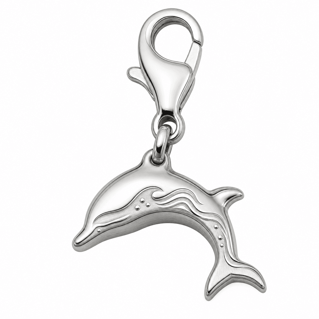 Dolphin Circle Wave Charm 3