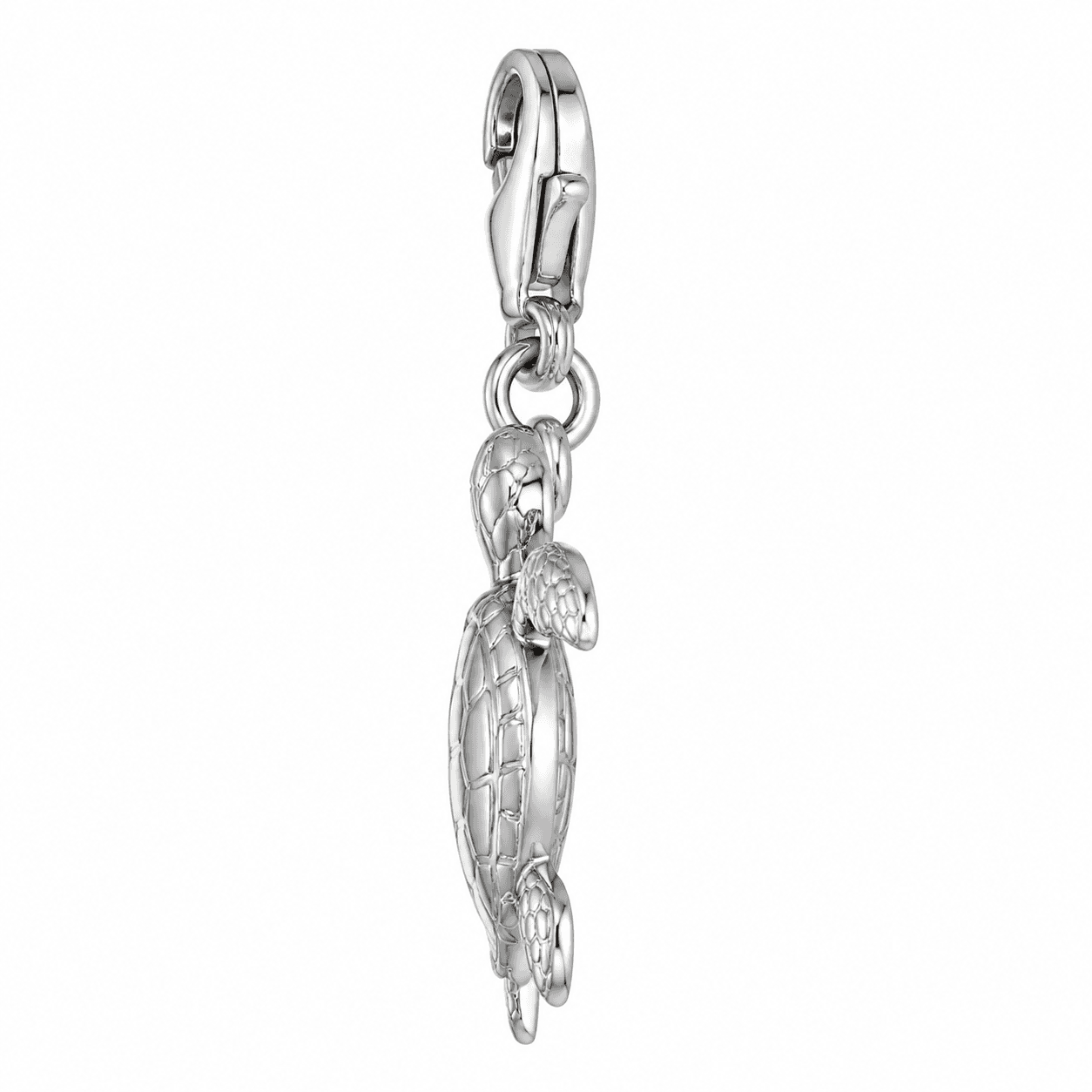 Aqua Guardian Sculptural Turtle Charm - 316L Stainless Steel 2