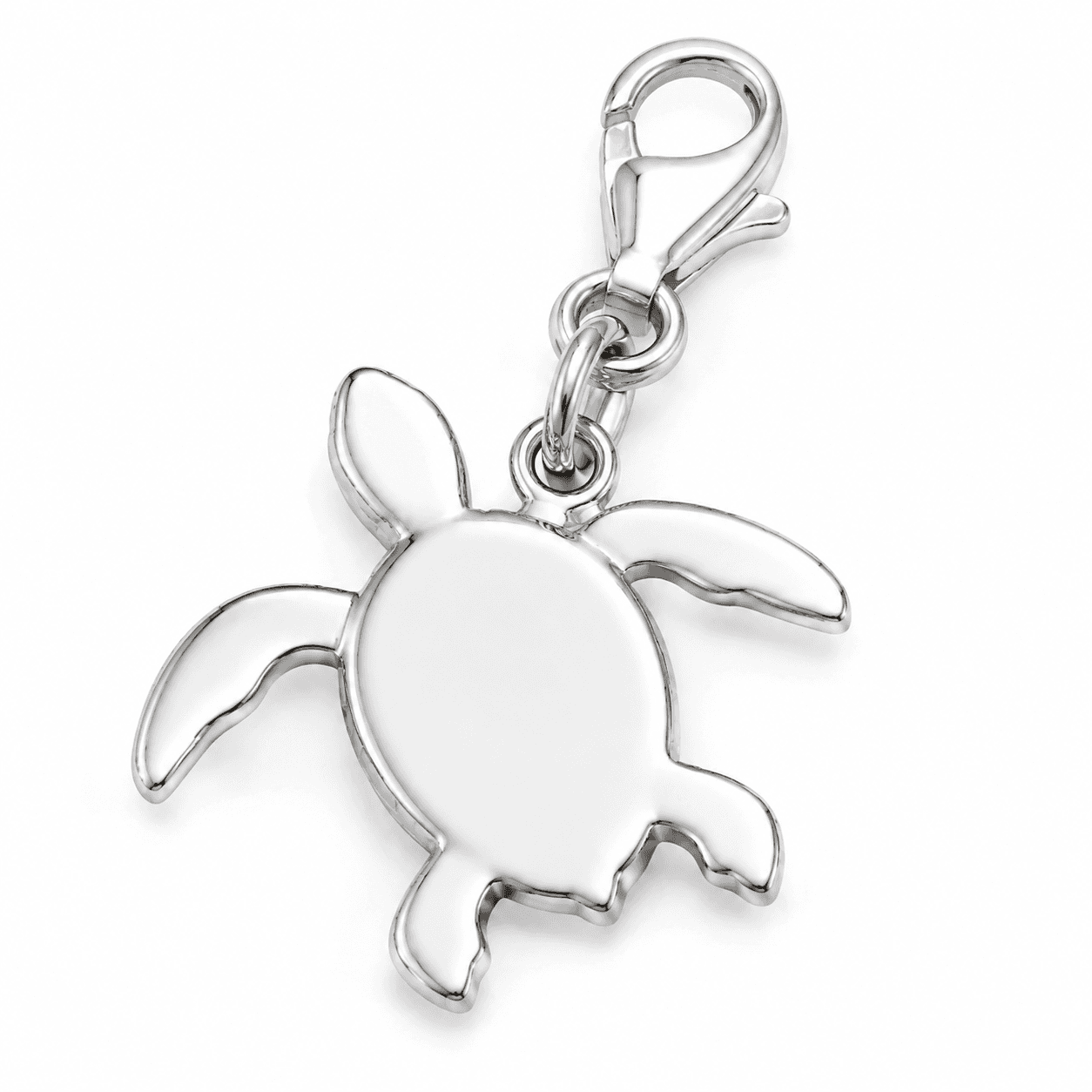Aqua Guardian Sculptural Turtle Charm - 316L Stainless Steel 4