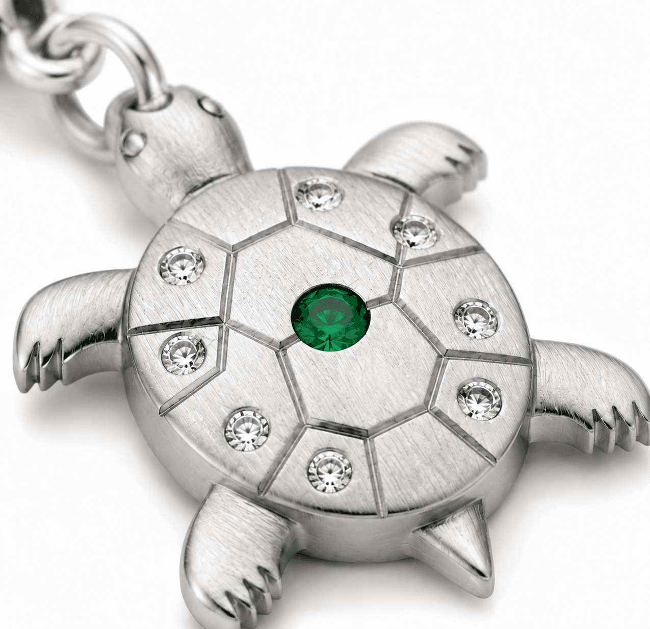 Aqua Lattice Turtle Charm - PVD Blue 316L Stainless Steel 3