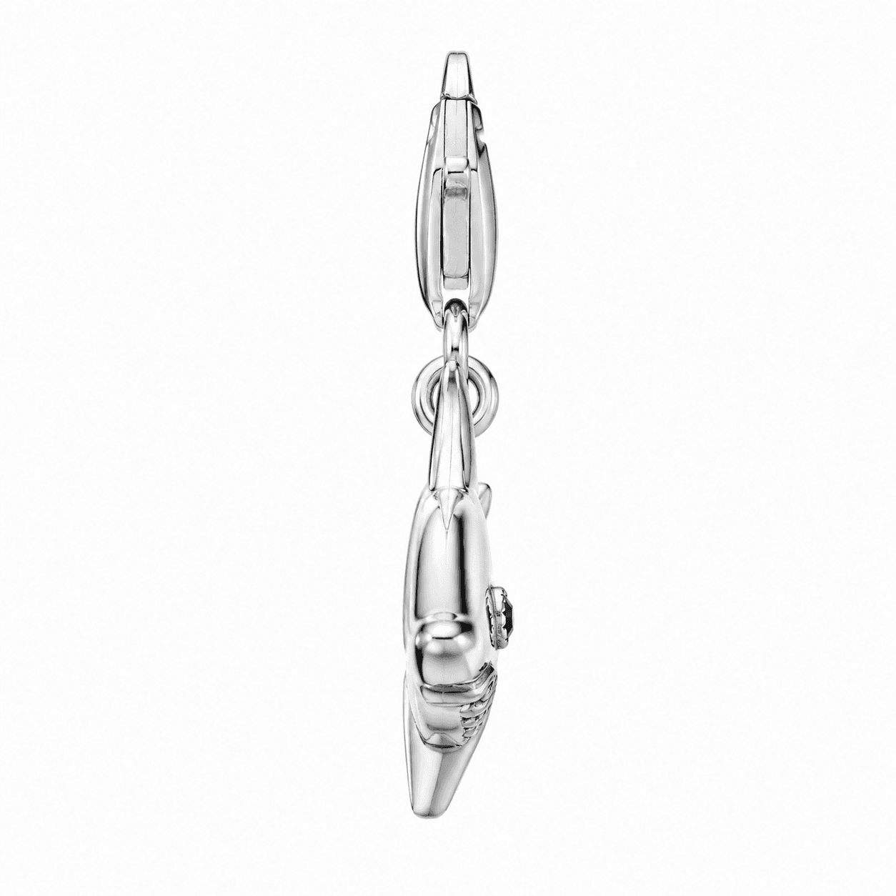 Blue Fin Laser Shark Charm - 316L Stainless Steel 2