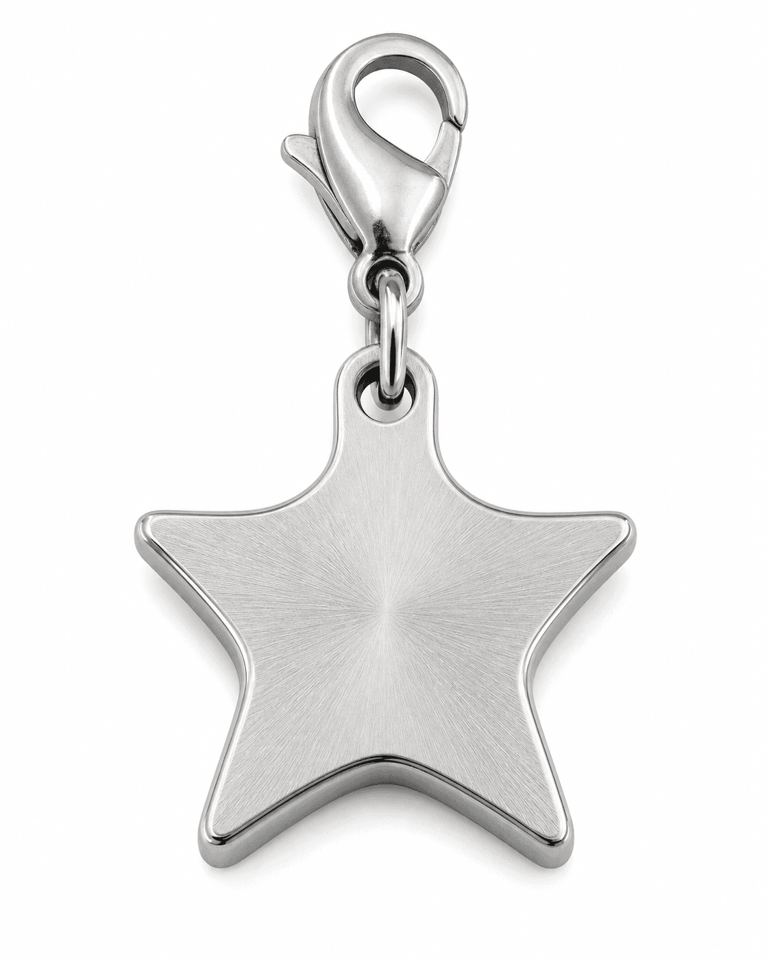 Nebula Glyph Circle Charm - 316L IP Black Hammered 4
