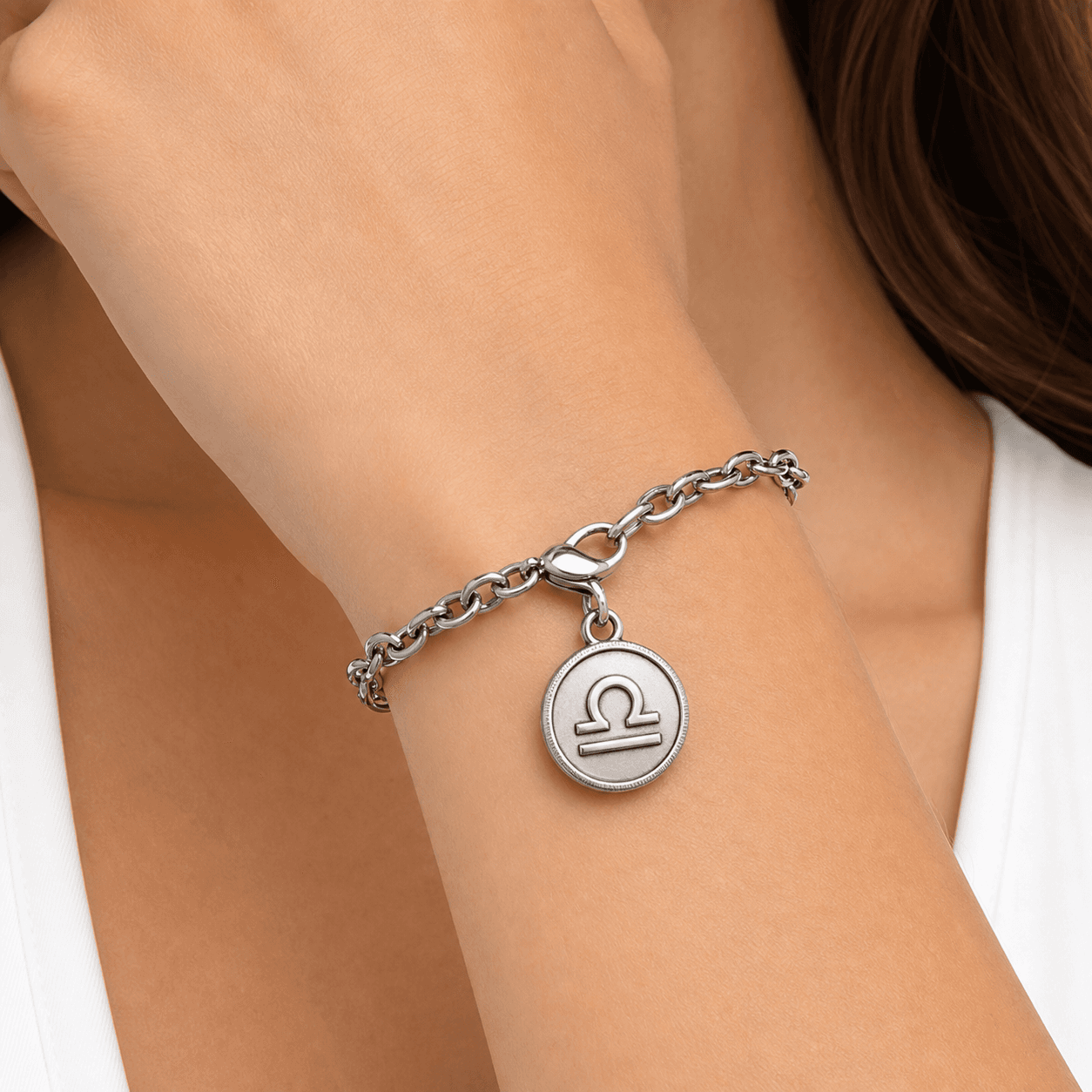 Stellar Zodiac Constellation Circle Charm - 316L Stainless Steel 5