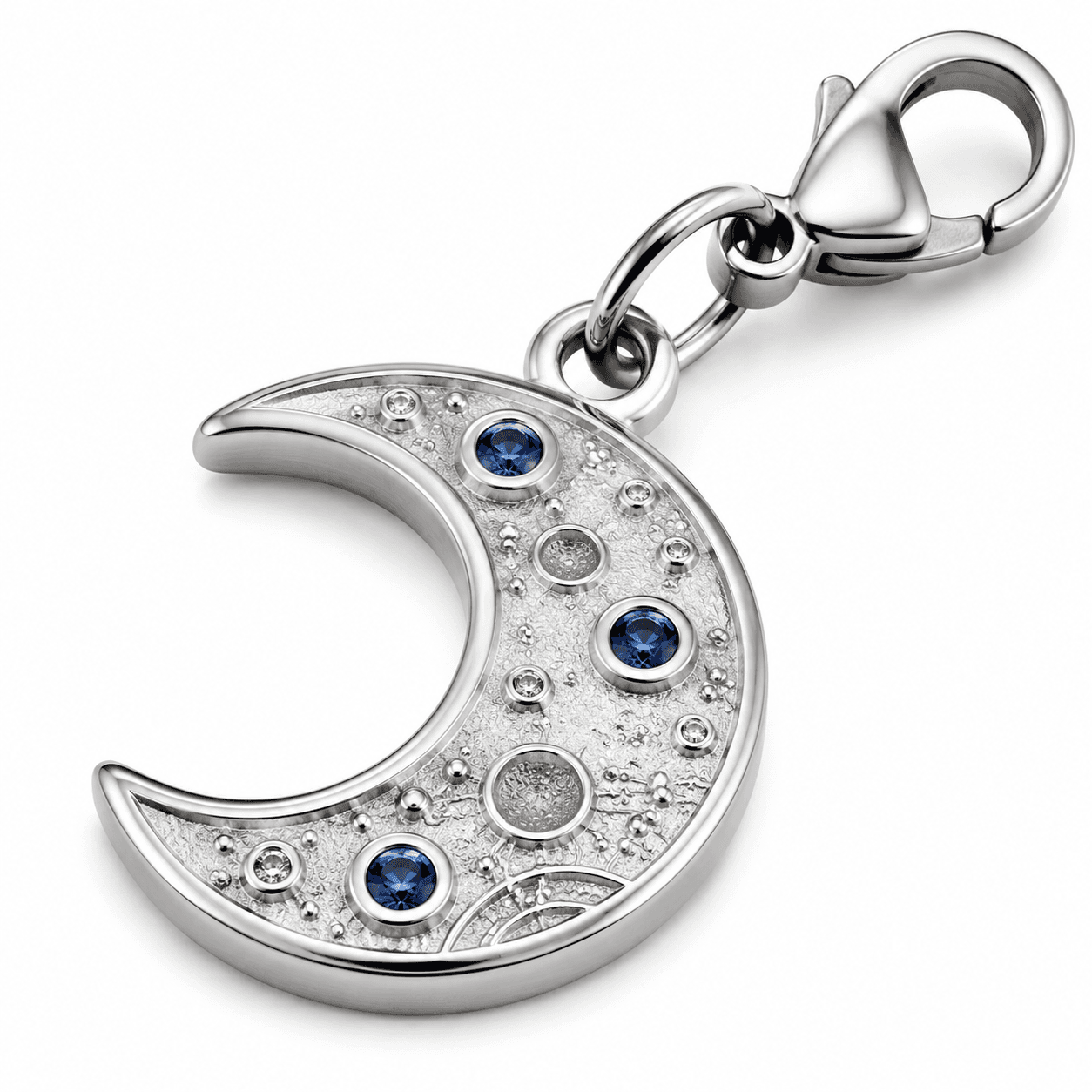 Lunar Galaxy Spiral Orbit 316L Stainless Steel Charm 3