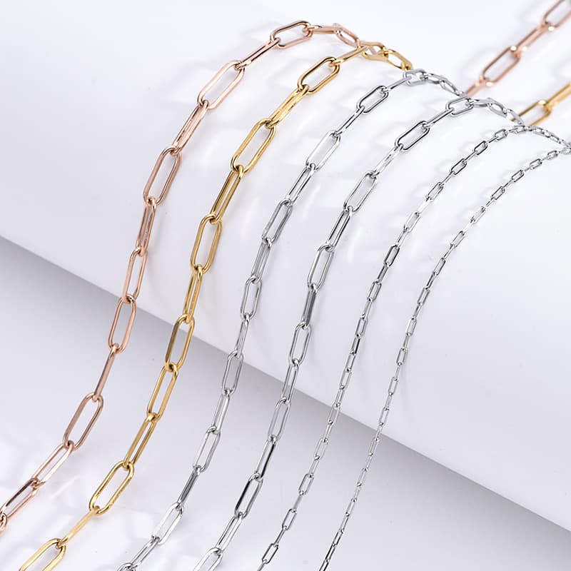 Stainless Steel Paperclip Chain – DIY Necklace & Jewelry Making Chain