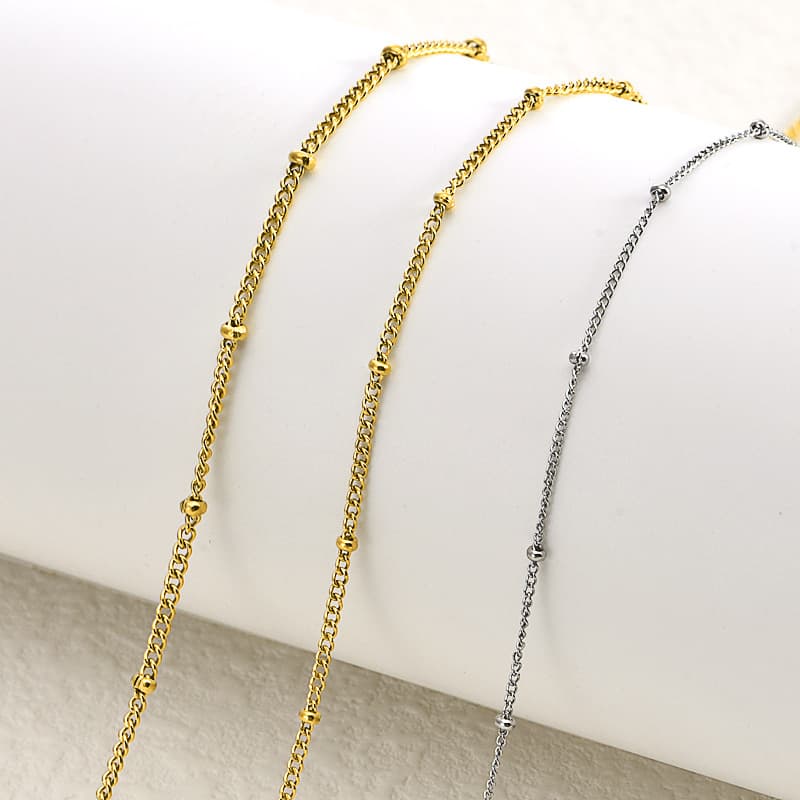 Stainless Steel Side Bead Chain – DIY Jewelry Necklace Chain