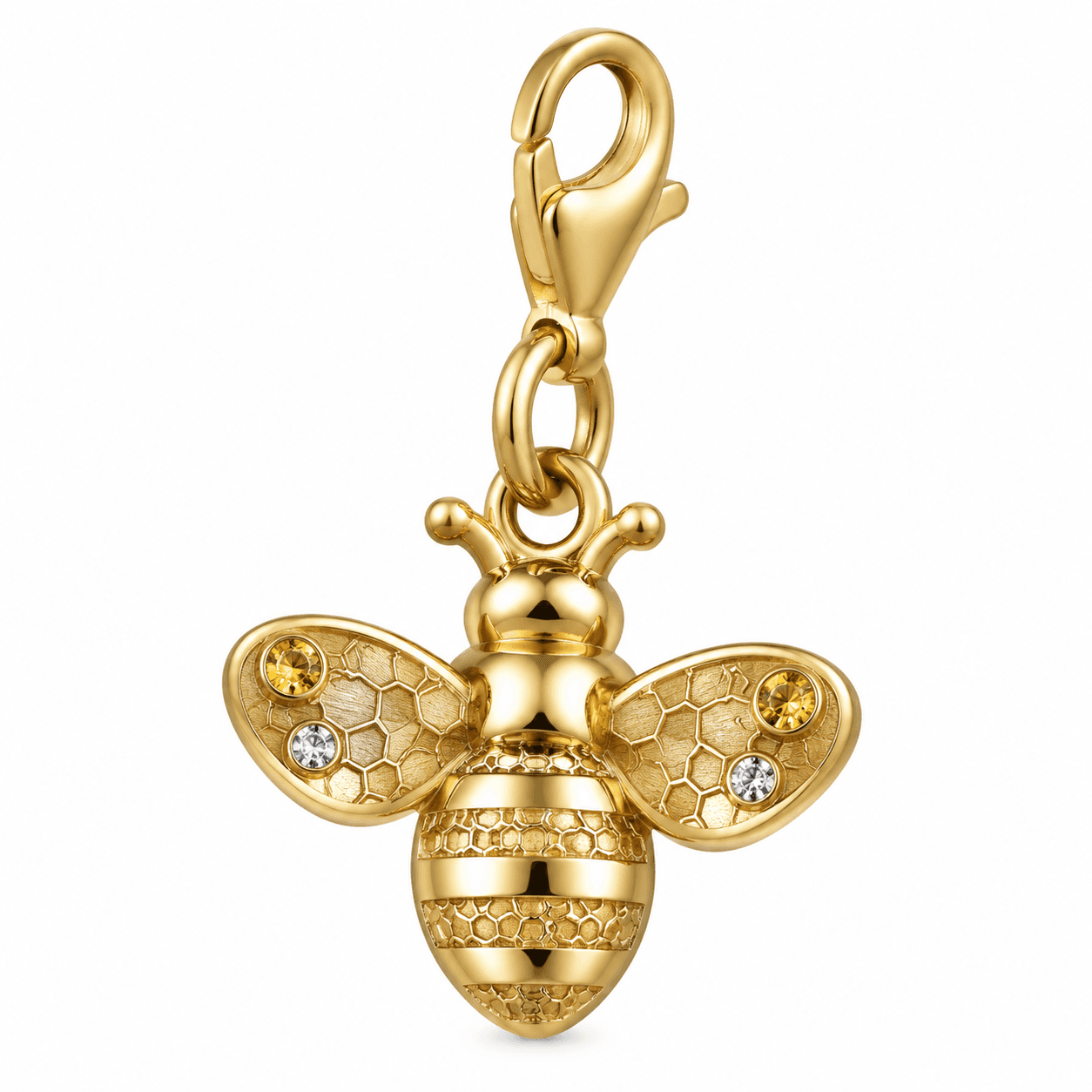 Asheville Honey Leaf Bee Charmer 316L Stainless Steel Charm