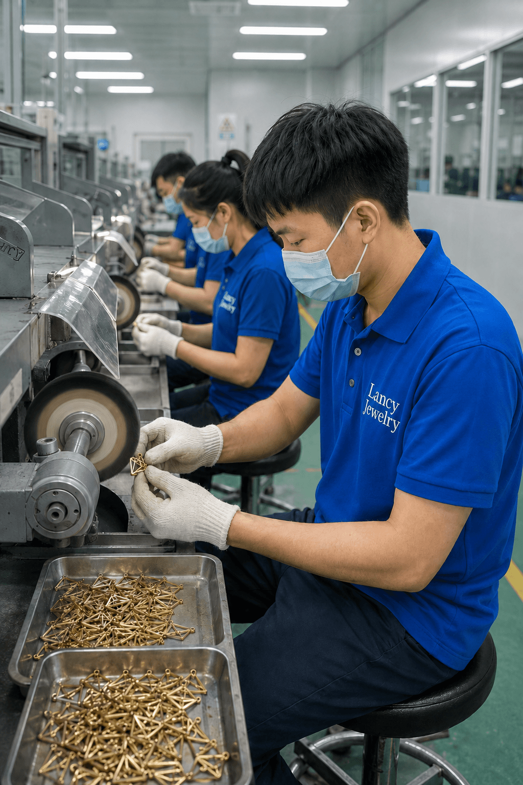 Metal polishing and finishing workshop