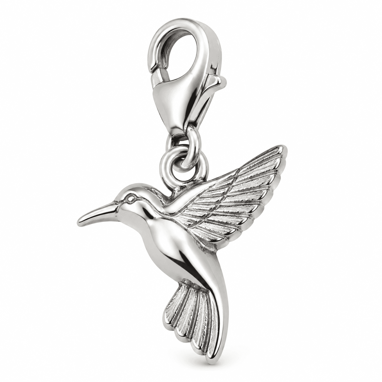 Hummingbird Mirage Bloom Charm - 316L Stainless Steel