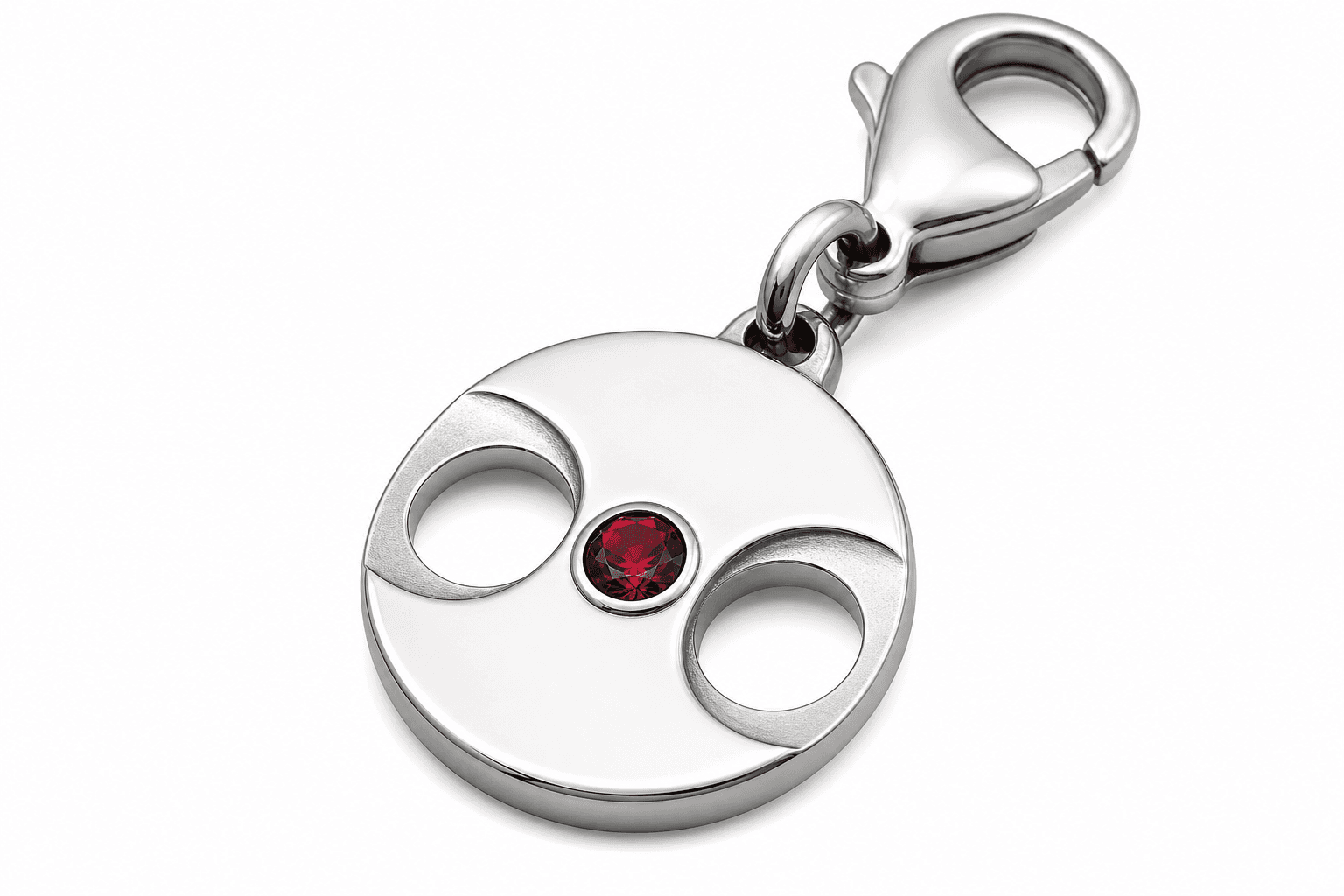 LunaHalo Emerald Crescent Birthstone Charm