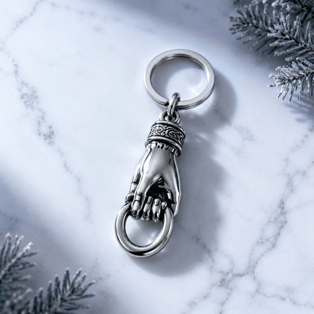 Stainless Steel Hand Holding Keychain Charm: Finishing Sourcing Guide