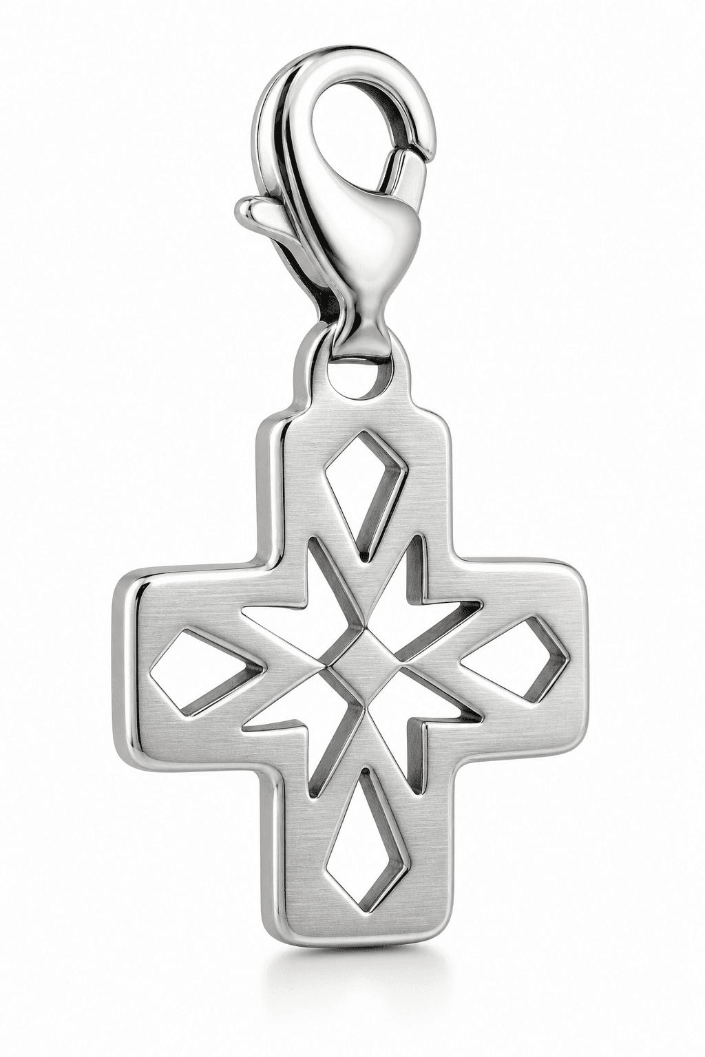 HaloCross Openwork 316L Stainless Steel Charm
