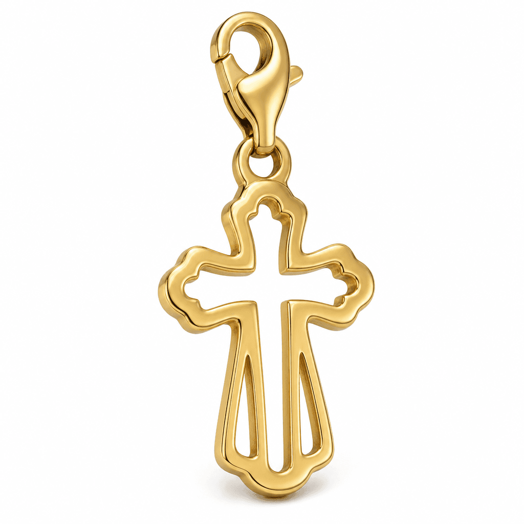 HexaCross Emblem Charm 316L Gold-Plated