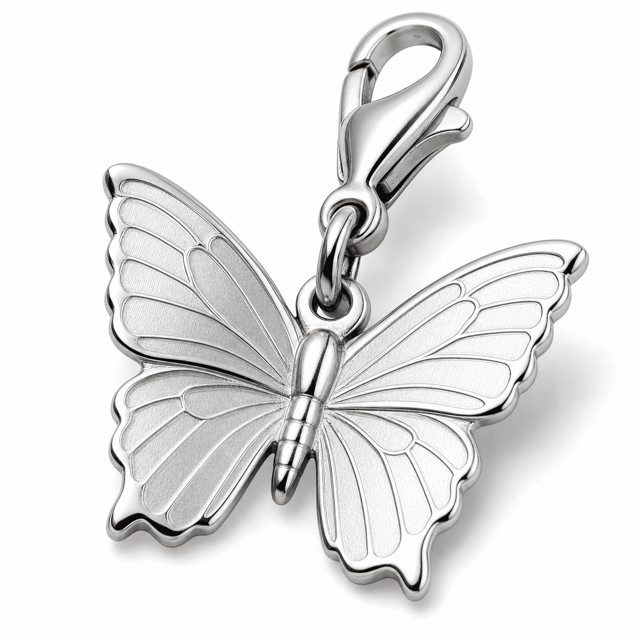 PetalWing Bloom Charm - 316L Stainless Steel with IP Black Plating