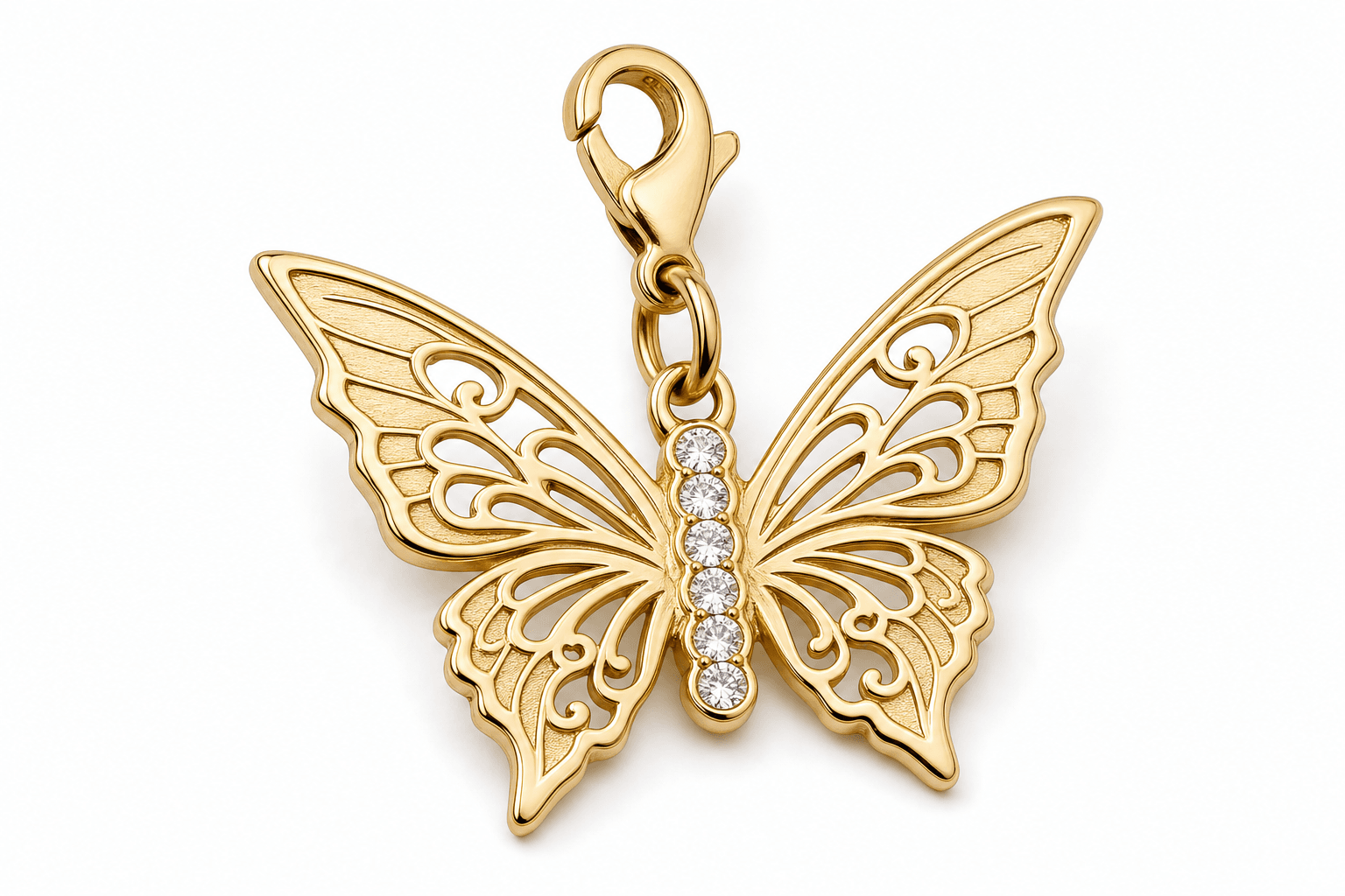 AeroFiligree Gold Butterfly Charm