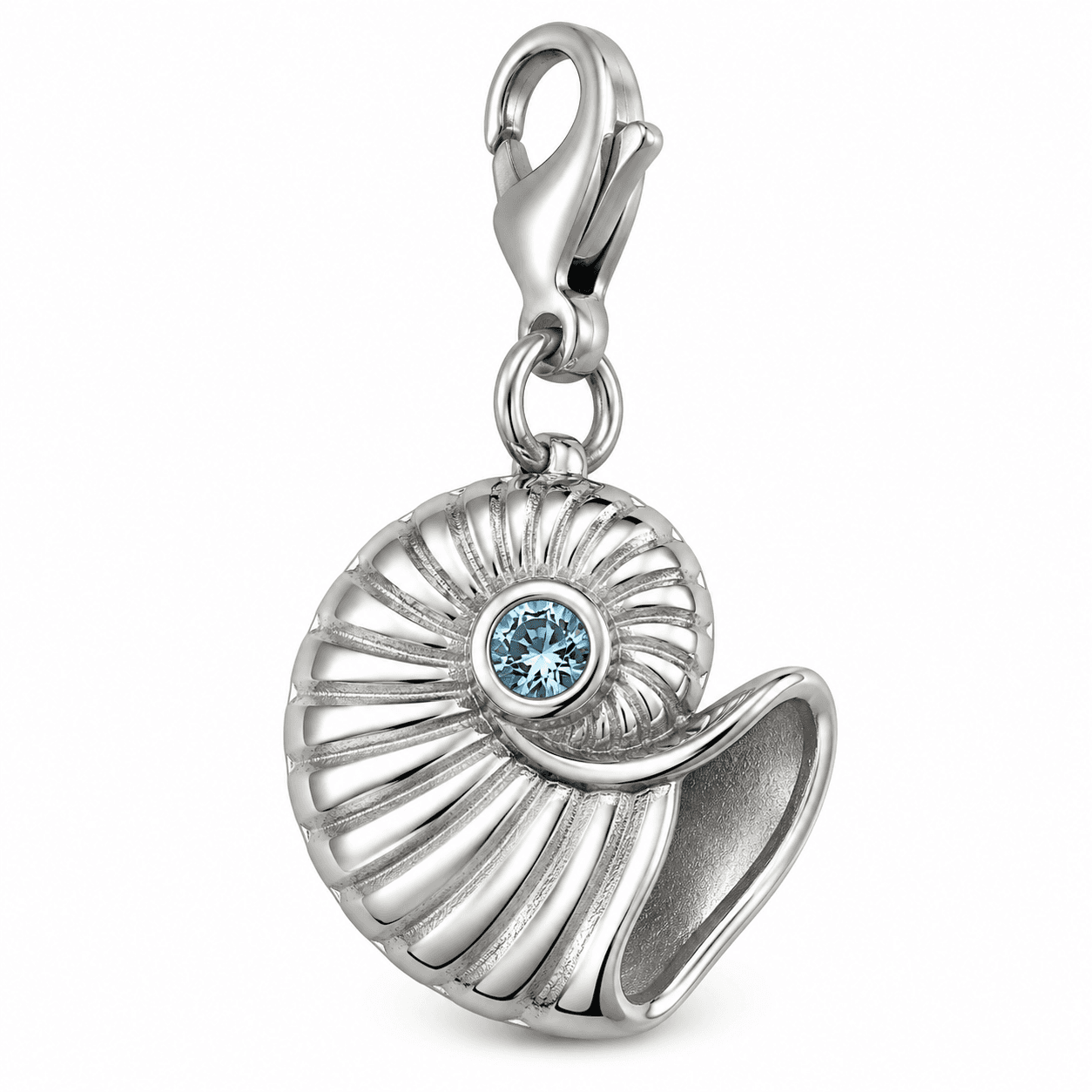 Nautilus Spiral Tide Charm - PVD Blue 316L