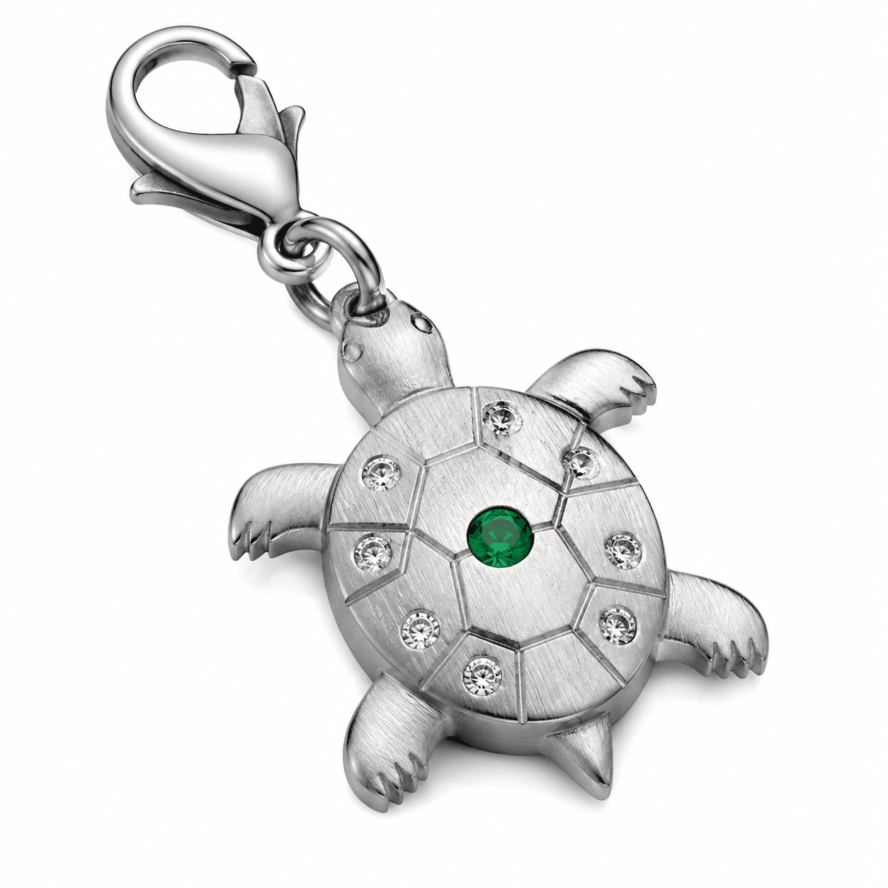 Aqua Lattice Turtle Charm - PVD Blue 316L Stainless Steel