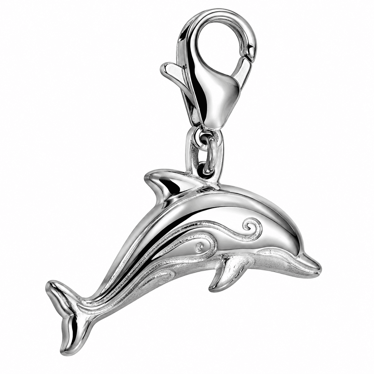 AquaWhisper Dolphin Openwork Charm