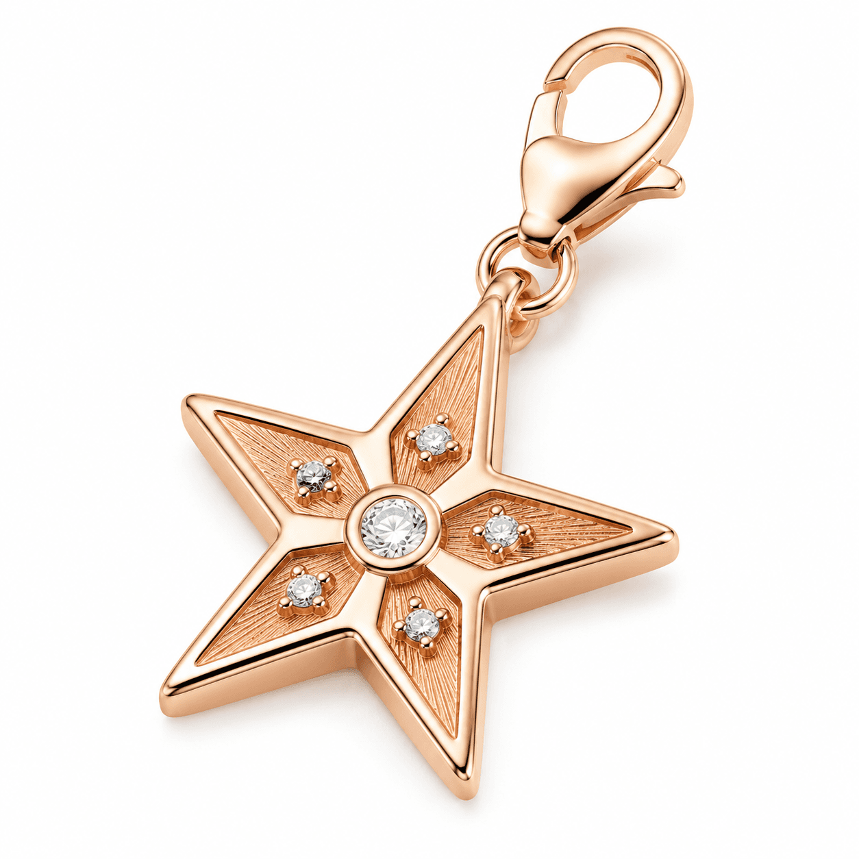 Auric Galaxy Starburst 12mm AB Micro-Pavé 316L Gold Plated Stainless Steel Charm