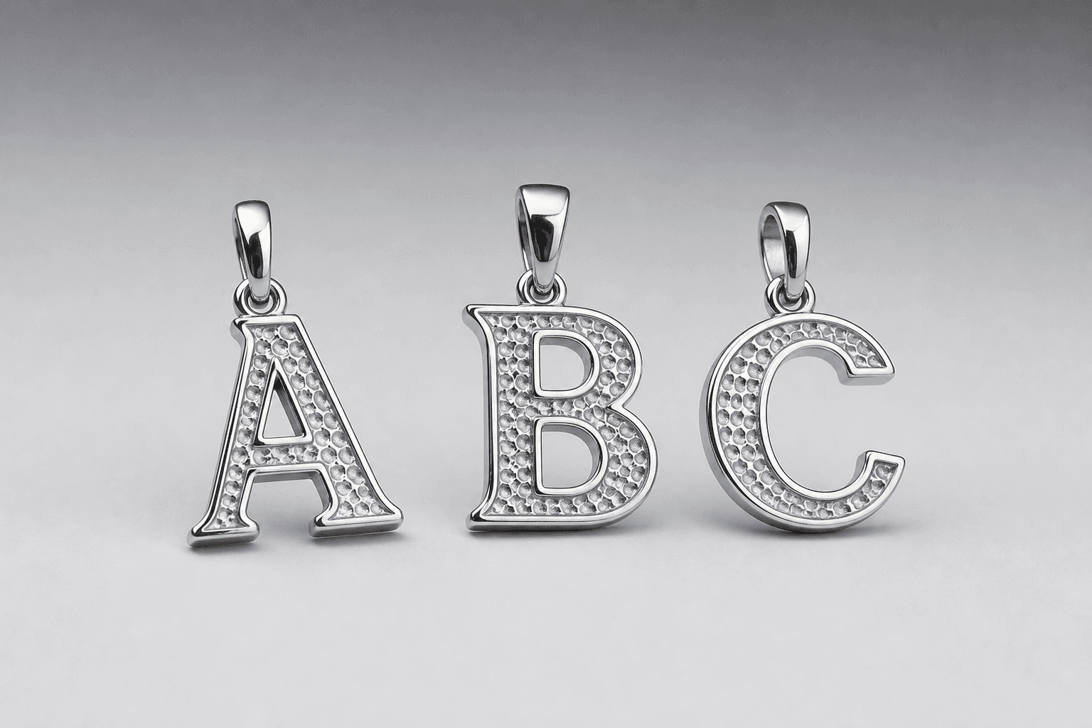 Alphabet Series Stainless Steel Monogram Charms 316L OEM