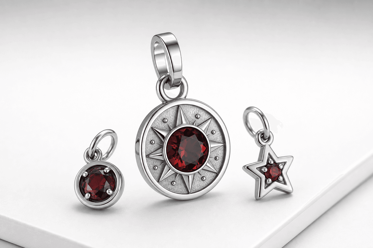 Wholesale Guide: SS Jan Birthstone Charm Collection 316L
