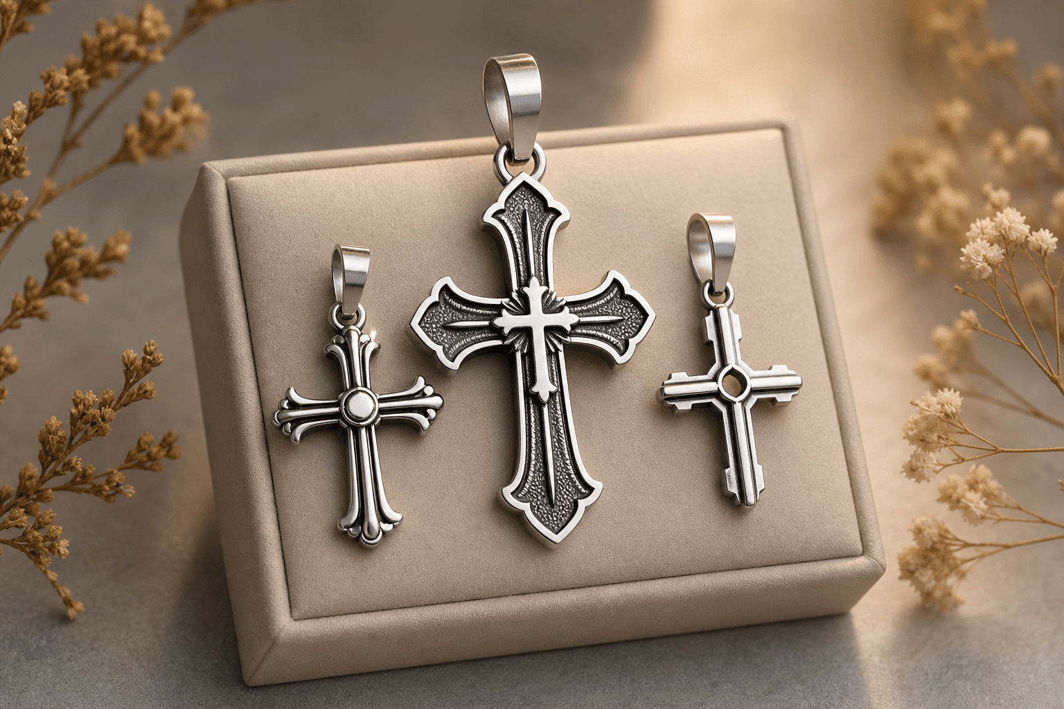Cross Collection 316L Stainless Faith Charms Wholesale Bulk