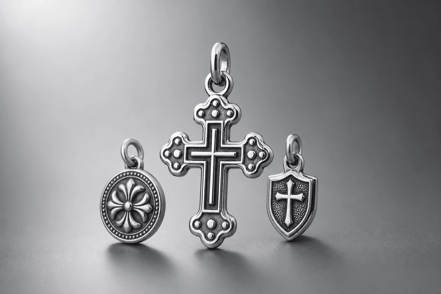 Cross collection stainless steel faith charm wholesale 316L