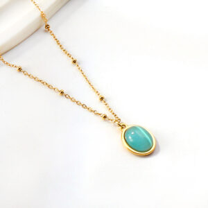 Cat's Eye Pendant Necklace - Image 2