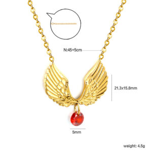 Wing Pendant Necklace - Image 3