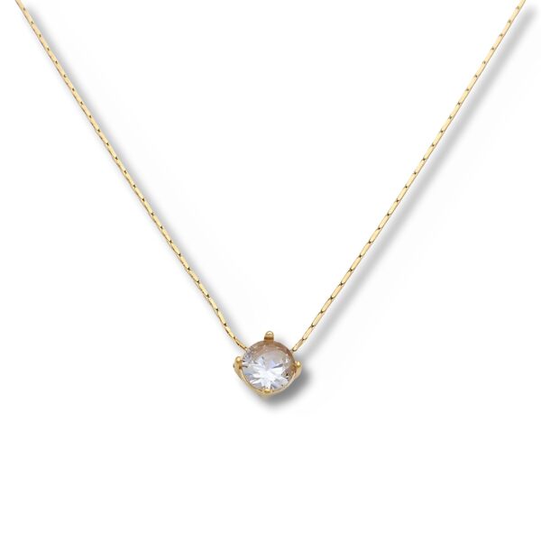 Round Zircon Pendant Necklace