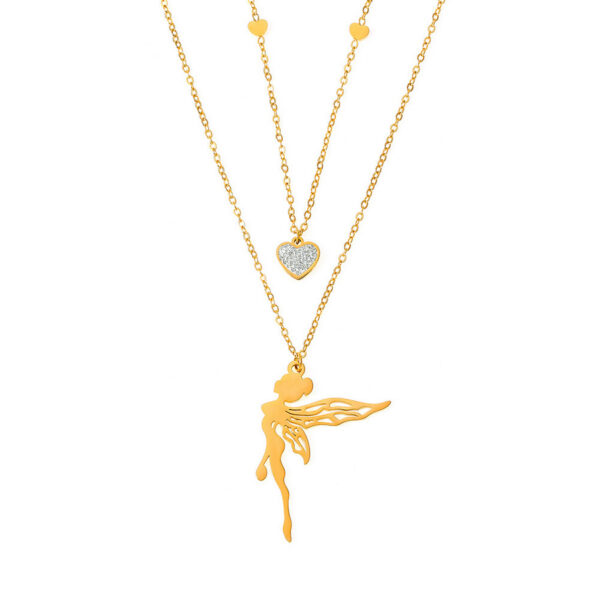 Double Layered Fairy Pendant Necklace