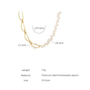 Asymmetric Pearl Necklace - Image 3