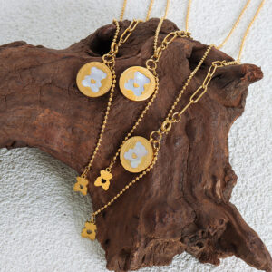 Shell Teddy Bear Pendant Necklace - Image 3