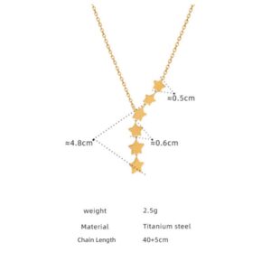 Y Shaped Star Necklace - Image 4