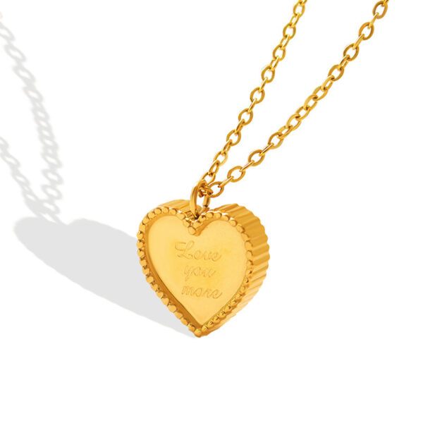 Text Heart Pendant Necklace