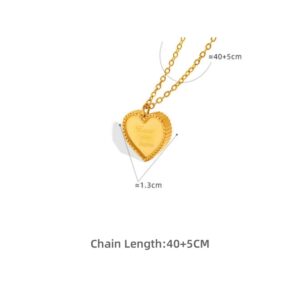 Text Heart Pendant Necklace - Image 4