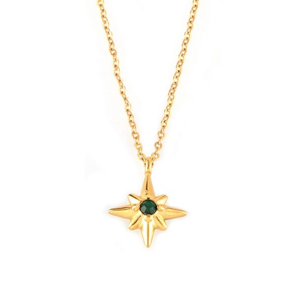 Eight-Pointed Star Pendant Necklace