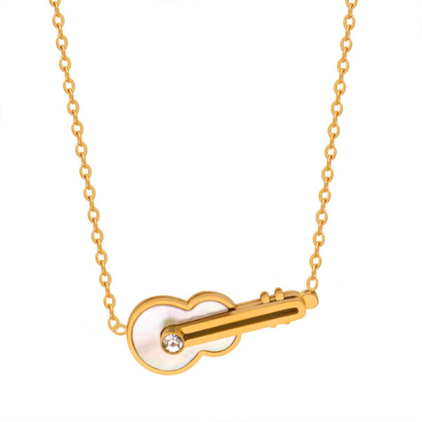 Violin-Shaped Pendant Necklace