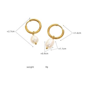 Minimalist Pearl Earrings - Image 3