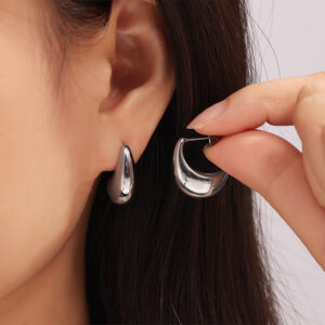 Crescent Moon Shaped Earrings - Image 3