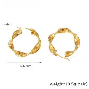 Twist Hoop Earrings - Image 3