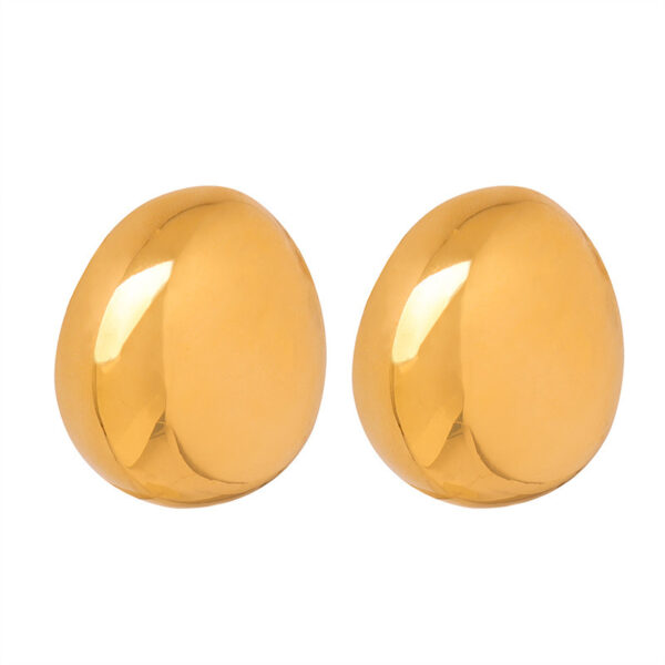 Oval Shaped Stud Earrings