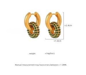 Zircon Pendant Earrings - Image 7