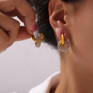 Zircon Pendant Earrings - Image 4