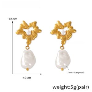 Irregular Heart-Shaped Stud Earrings - Image 3